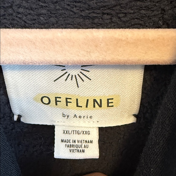 OFFLINE by Aerie Black Oversized Pullover Hoodie Sz XXL - Picture 2 of 5